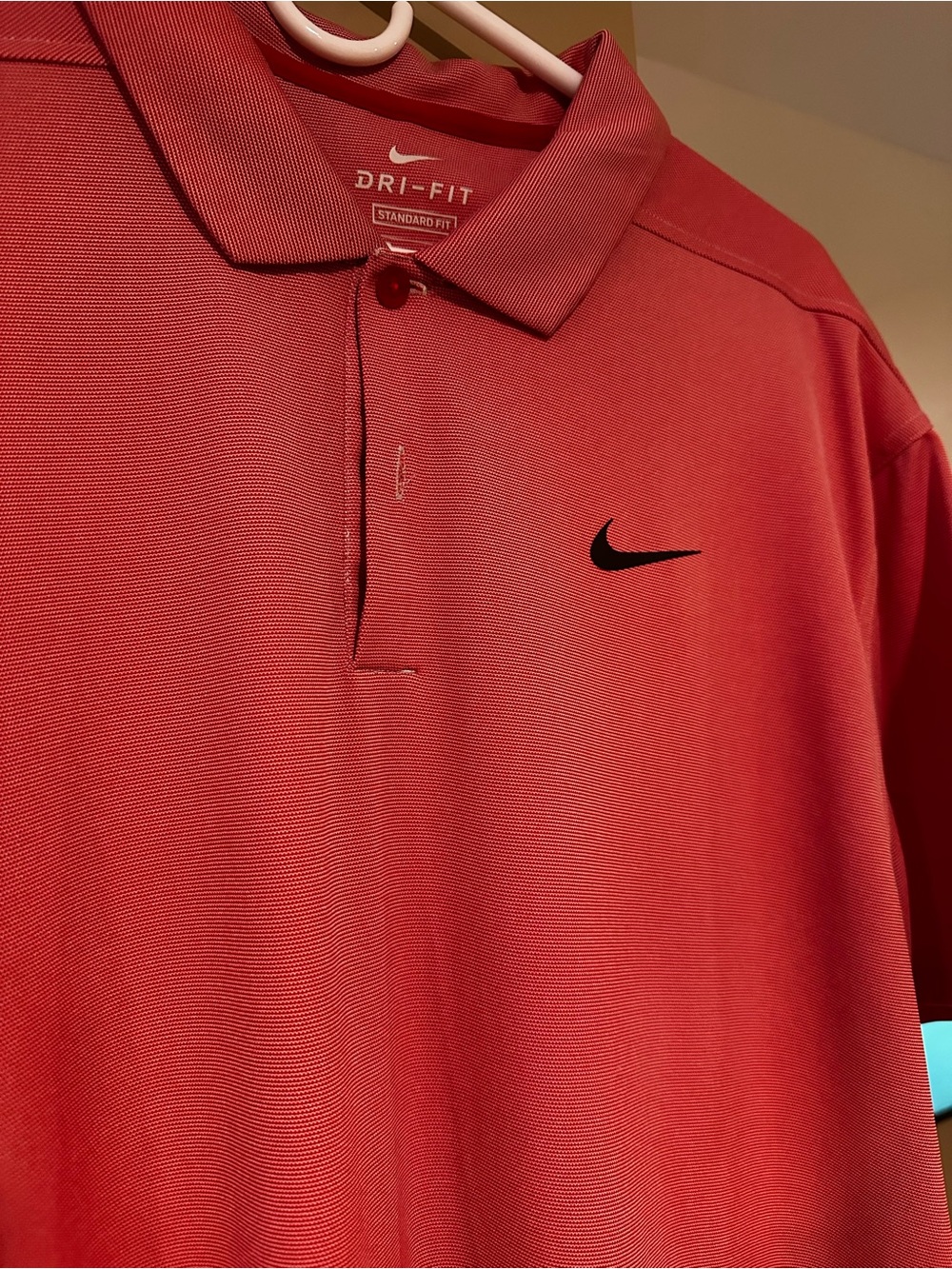 Nike Red Dri-FIT Polo with Black Swoosh